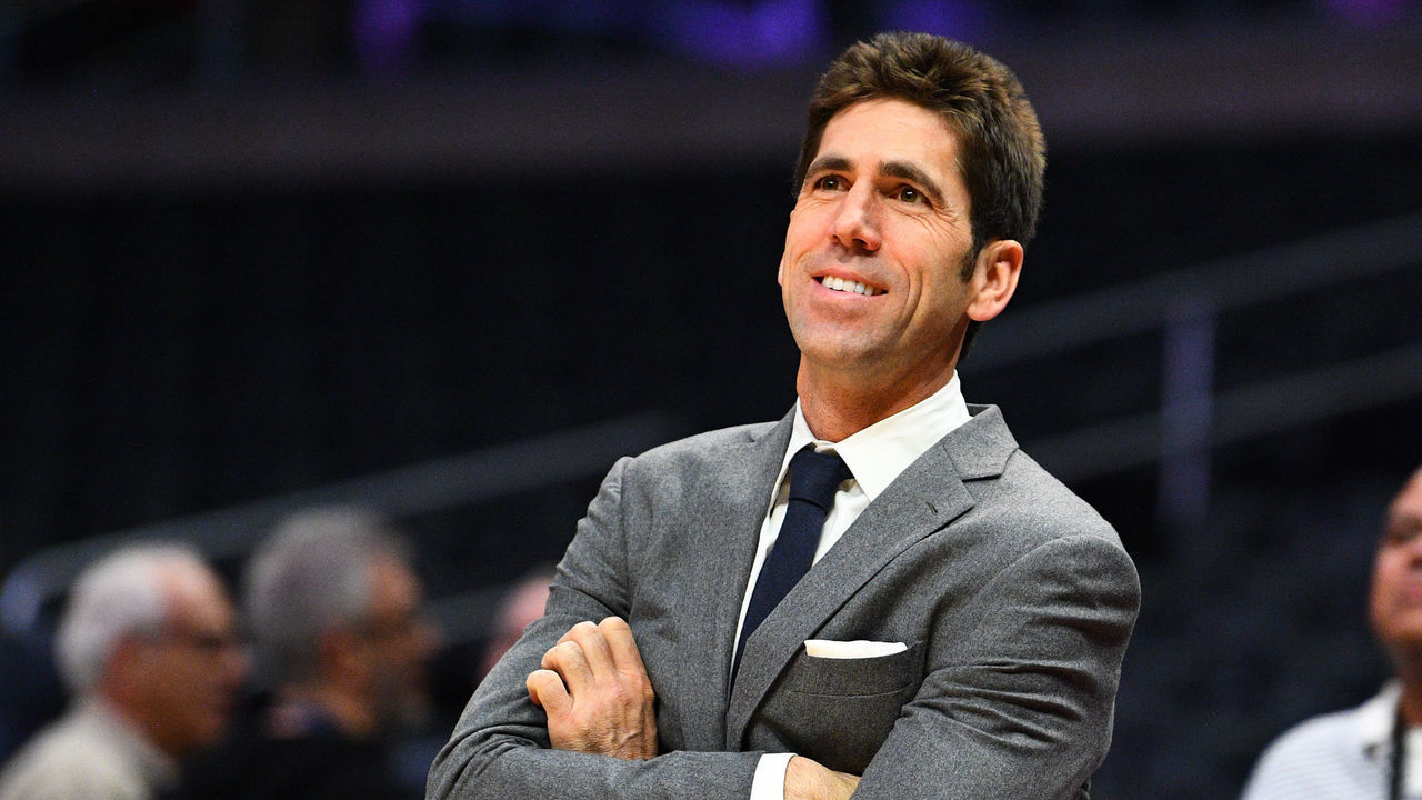 LOS ANGELES, CA - JANUARY 18: Golden State Warriors president of basketball operations Bob Myers looks on before a NBA game between the Golden State Warriors and the Los Angeles Clippers on January 18, 2019 at STAPLES Center in Los Angeles, CA.