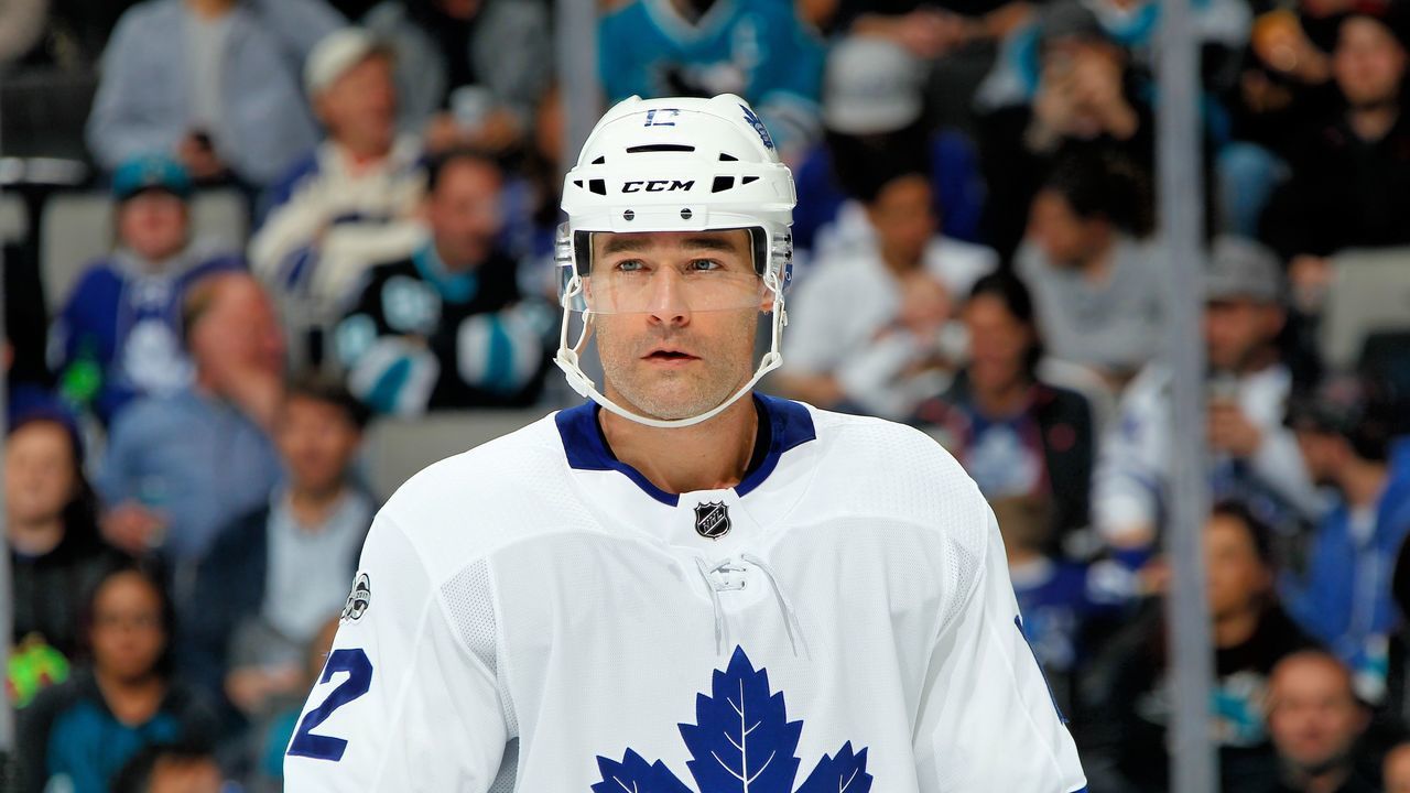 SAN JOSE, CA - OCTOBER 30: Patrick Marleau #12 of the Toronto Maple Leafs looks on during a NHL game against the San Jose Sharks at SAP Center on October 30, 2017 in San Jose, California.