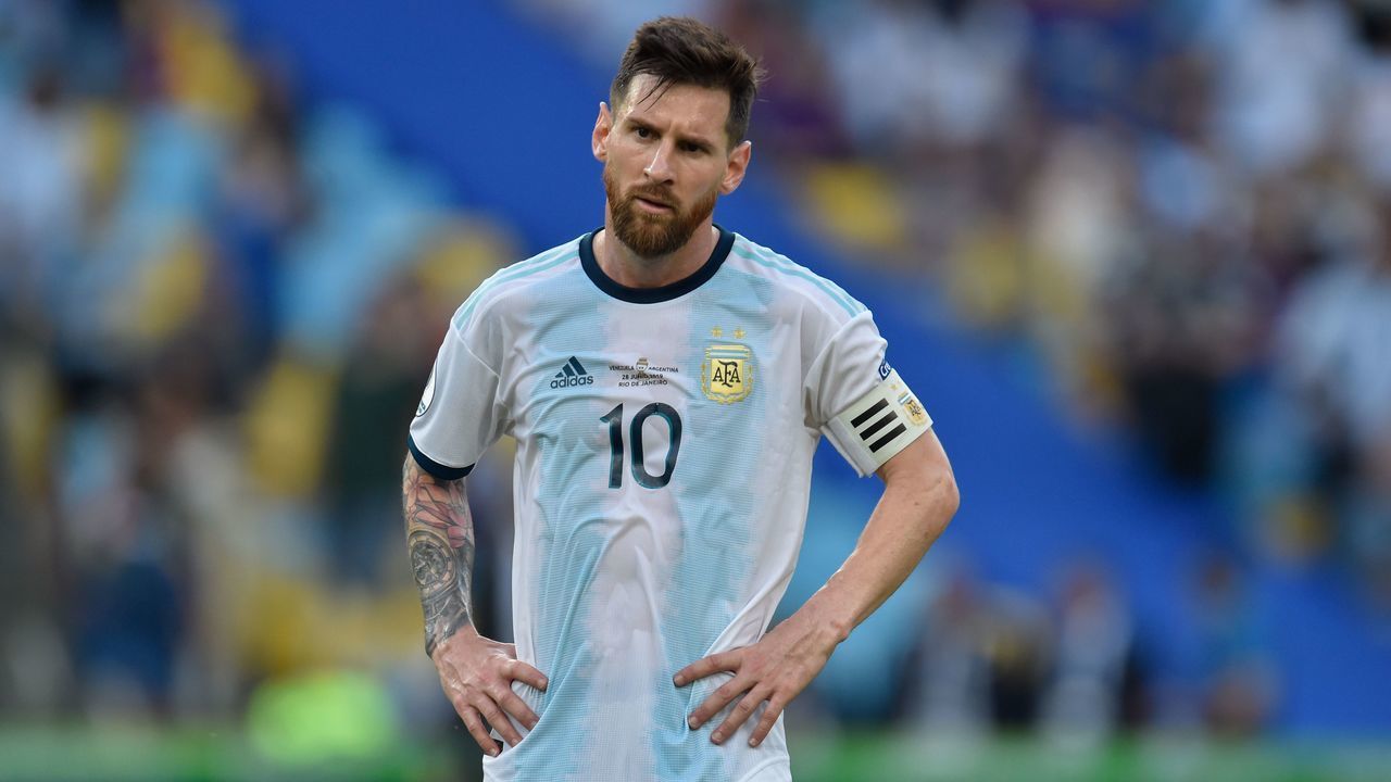 Argentina's Lionel Messi gestures during the Copa America football tournament quarter-final match against Venezuela at Maracana Stadium in Rio de Janeiro, Brazil, on June 28, 2019.