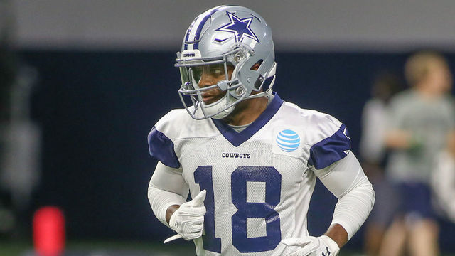 FRISCO, TX - MAY 29: Dallas Cowboys wide receiver Randall Cobb (18) runs to the line during the Dallas Cowboys OTA on May 29, 2019 at The Star in Frisco, TX.
