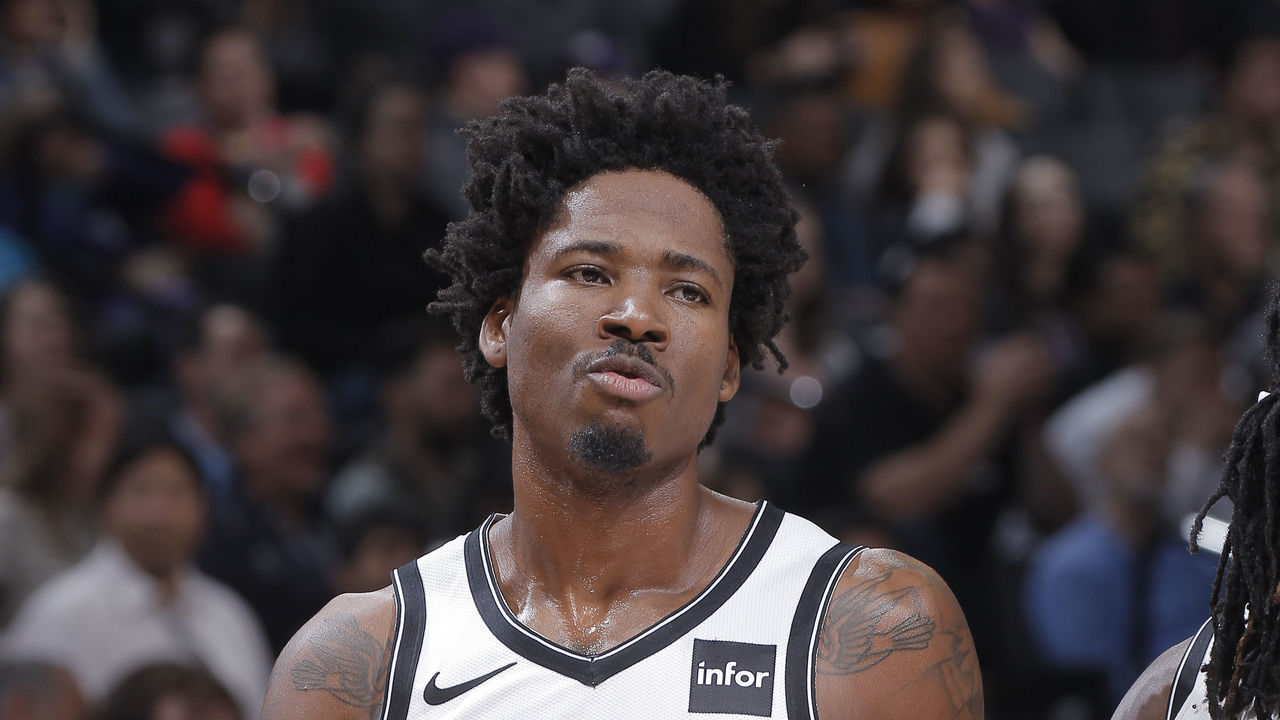 SACRAMENTO, CA - MARCH 19: Ed Davis #17 of the Brooklyn Nets looks on during the game against the Sacramento Kings on March 19, 2019 at Golden 1 Center in Sacramento, California. NOTE TO USER: User expressly acknowledges and agrees that, by downloading and or using this photograph, User is consenting to the terms and conditions of the Getty Images Agreement. Mandatory Copyright Notice: Copyright 2019 NBAE