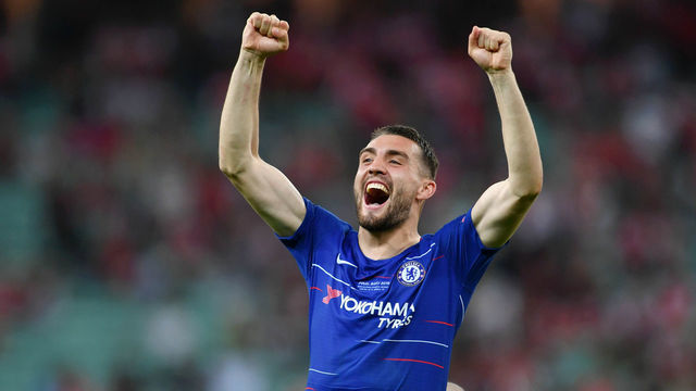 BAKU, AZERBAIJAN - MAY 29: Mateo Kovacic of Chelsea celebrates following his sides victory in the UEFA Europa League Final between Chelsea and Arsenal at Baku Olimpiya Stadionu on May 29, 2019 in Baku, Azerbaijan.