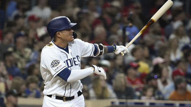 SAN DIEGO, CA - JUNE 29: Manny Machado #13 of the San Diego Padres hits a solo home run during the fourth inning of a baseball game against the St. Louis Cardinals at Petco Park June 29, 2019 in San Diego, California. The home was the second of the night for Machado.