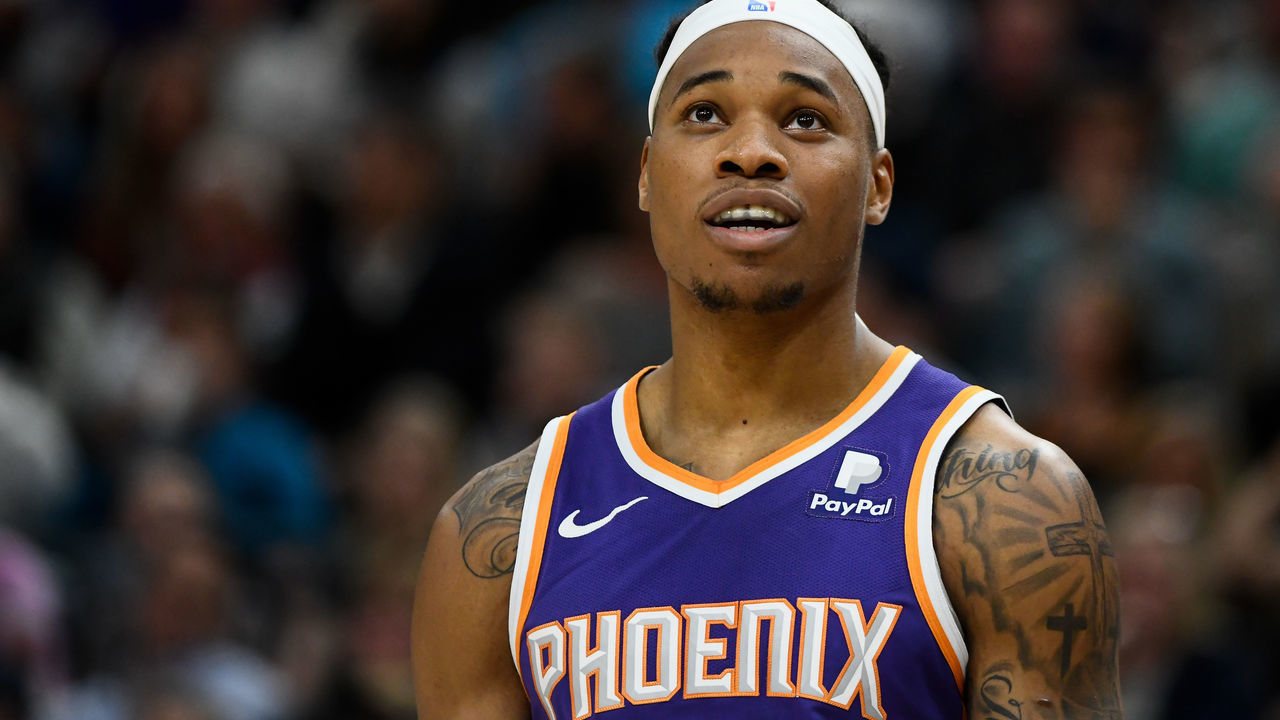 SALT LAKE CITY, UT - MARCH 25: Richaun Holmes #21 of the Phoenix Suns looks on during a game against the Utah Jazz at Vivint Smart Home Arena on March 25, 2019 in Salt Lake City, Utah.