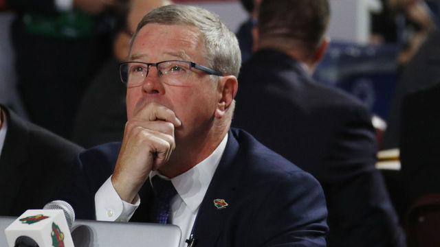 VANCOUVER, BRITISH COLUMBIA - JUNE 22: Paul Fenton of the Minnesota Wild attends the 2019 NHL Draft at the Rogers Arena on June 22, 2019 in Vancouver, Canada.