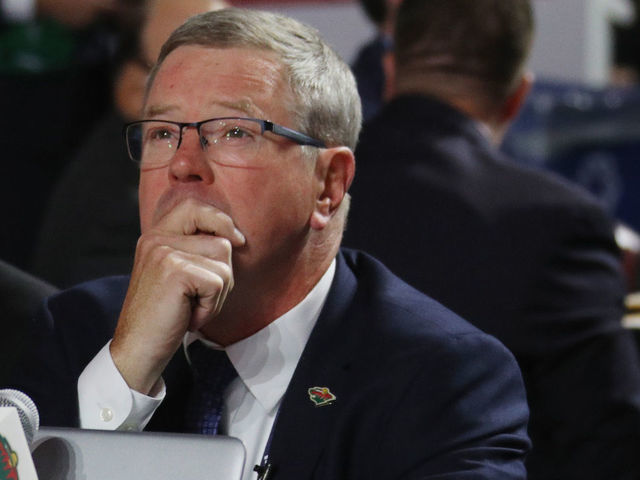 VANCOUVER, BRITISH COLUMBIA - JUNE 22: Paul Fenton of the Minnesota Wild attends the 2019 NHL Draft at the Rogers Arena on June 22, 2019 in Vancouver, Canada.