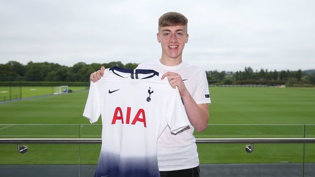 ENFIELD, ENGLAND - JUNE 26: New Tottenham Hotspur signing Jack Clarke poses for a picture on June 26, 2019 in Enfield, England.