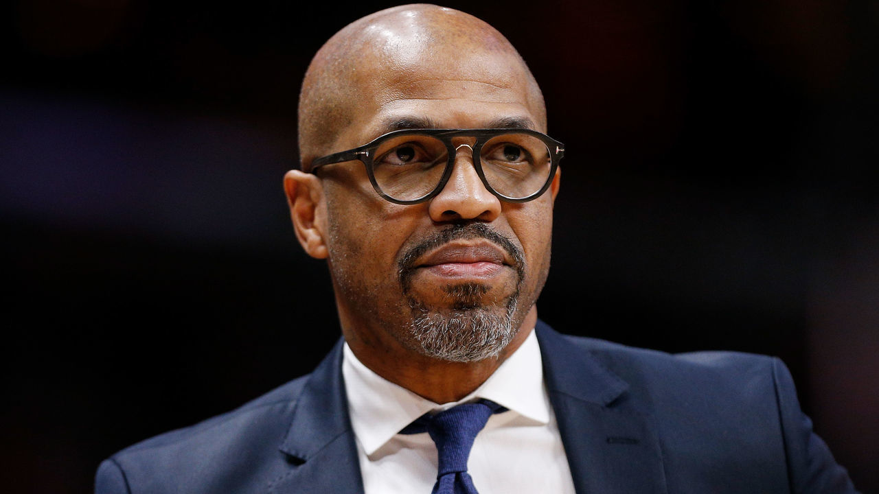 MIAMI, FL - JANUARY 10: Assistant coach Jerome Allen of the Boston Celtics looks on against the Miami Heat at American Airlines Arena on January 10, 2019 in Miami, Florida.