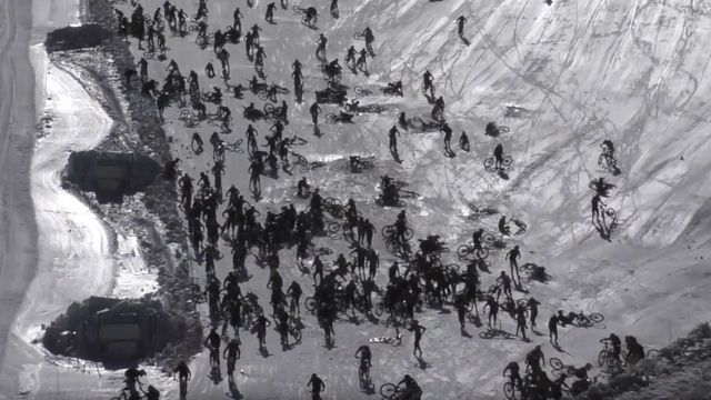 Watch: Dozens crash during 'Mountain of Hell' bike race down glacier