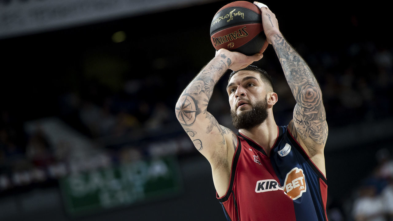 Vincent Poirier of Kirolbet Baskonia during Liga Endesa match between Real Madrid and Kirolbet Baskonia at Wizink Center in Madrid Spain. February 10, 2018.