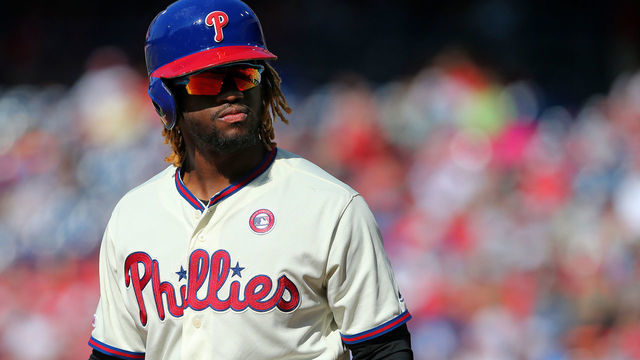 PHILADELPHIA, PA - MAY 18: Odubel Herrera #37 of the Philadelphia Phillies in action during a game against the Colorado Rockies at Citizens Bank Park on May 18, 2019 in Philadelphia, Pennsylvania.