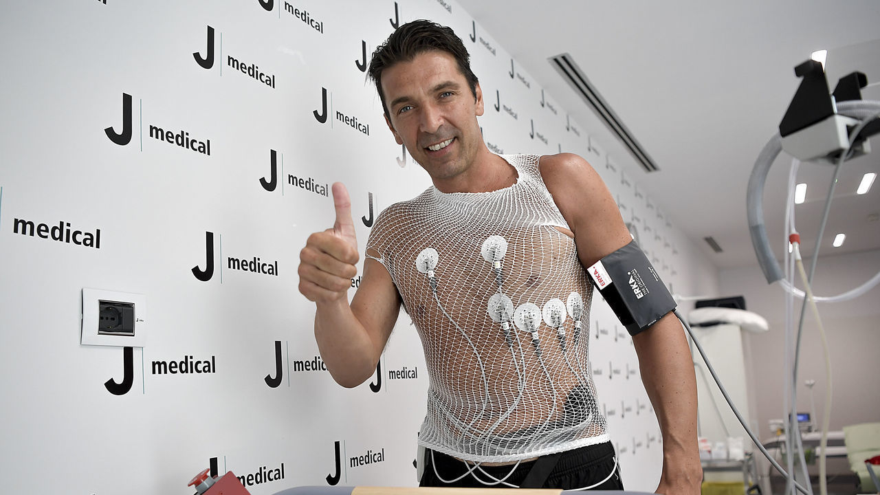 TURIN, ITALY - JULY 04: New Juventus Signing Gianluigi Buffon Medical Tests at Jmedical on July 04, 2019 in Turin, Italy.