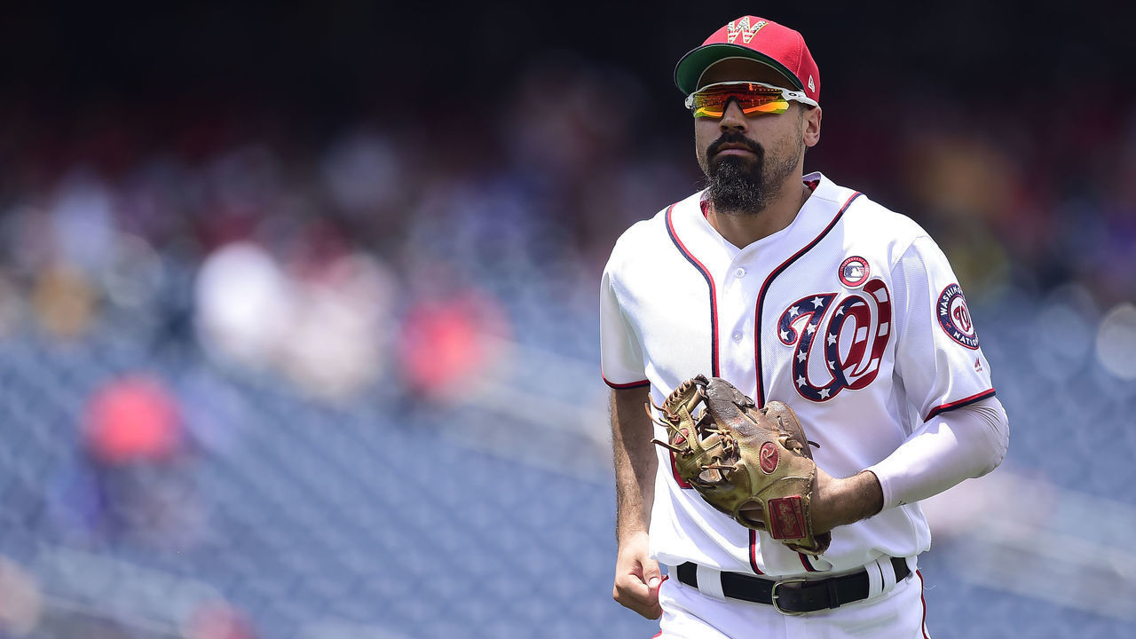 WASHINGTON, DC - JULY 04: Anthony Rendon #6 of the Washington Nationals in action in the seventh inning against the Miami Marlins at Nationals Park on July 4, 2019 in Washington, DC.
