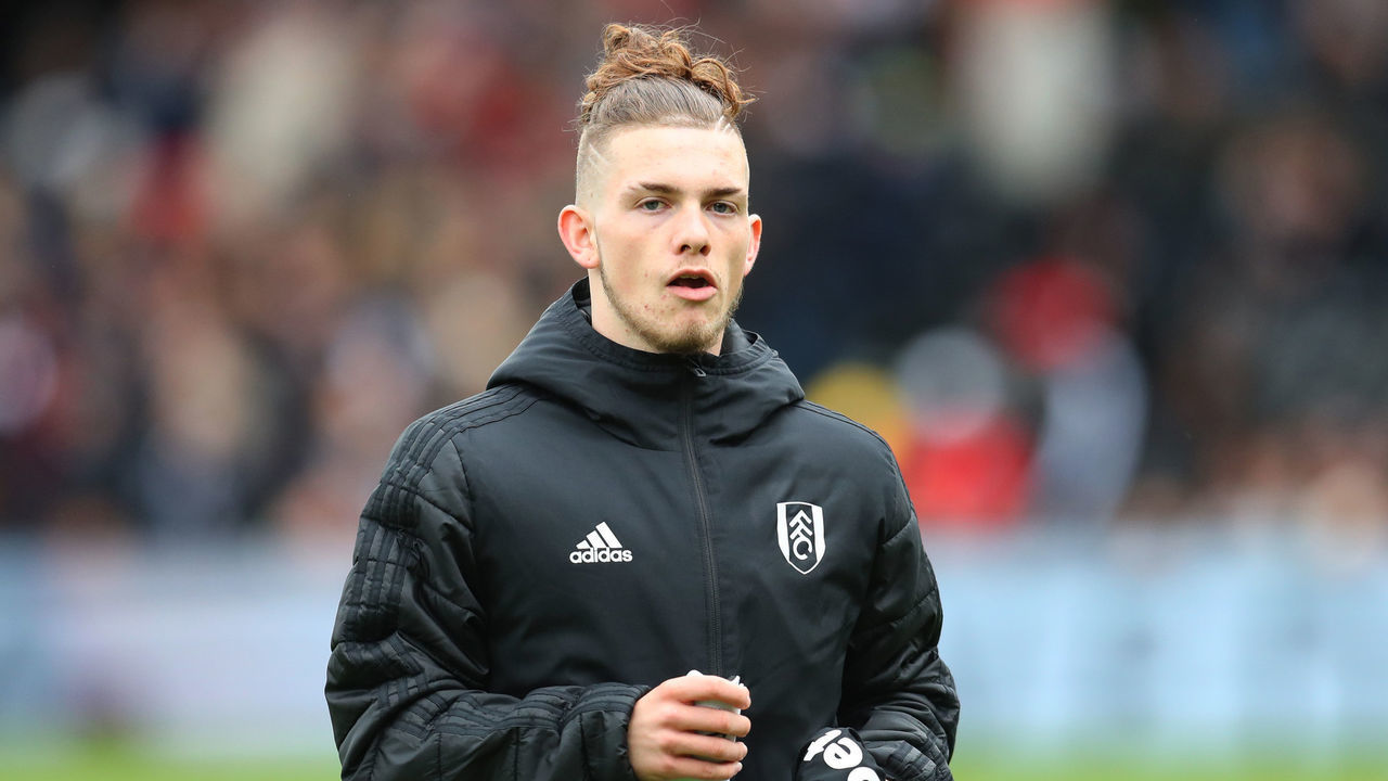 LONDON, ENGLAND - APRIL 27: Harvey Elliott of Fulham before the Premier League match between Fulham FC and Cardiff City at Craven Cottage on April 27, 2019 in London, United Kingdom.