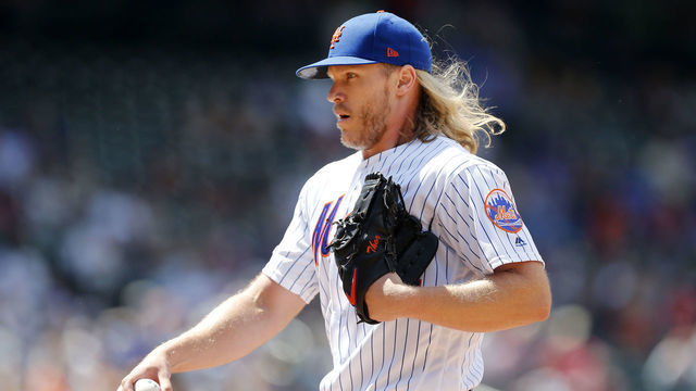 NEW YORK, NEW YORK - JUNE 09: Noah Syndergaard #34 of the New York Mets in action against the Colorado Rockies at Citi Field on June 09, 2019 in New York City. The Mets defeated the Rockies 6-1.