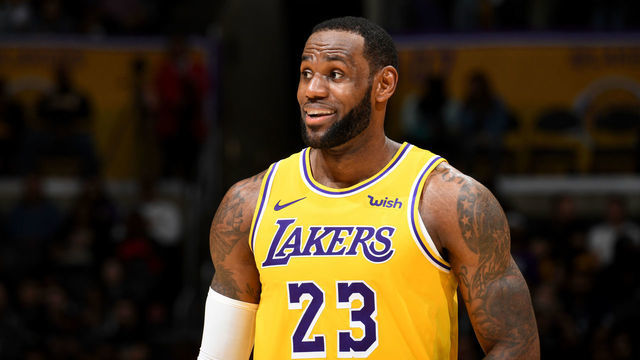 LOS ANGELES, CA - MARCH 26: LeBron James #23 of the Los Angeles Lakers smiles during a game against the Washington Wizards on March 26, 2019 at STAPLES Center in Los Angeles, California. NOTE TO USER: User expressly acknowledges and agrees that, by downloading and/or using this Photograph, user is consenting to the terms and conditions of the Getty Images License Agreement. Mandatory Copyright Notice: Copyright 2019 NBAE