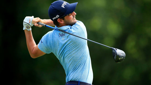 SILVIS, ILLINOIS - JULY 13: Andrew Landry plays his shot from the 13th tee during the third round of the John Deere Classic at TPC Deere Run on July 13, 2019 in Silvis, Illinois.