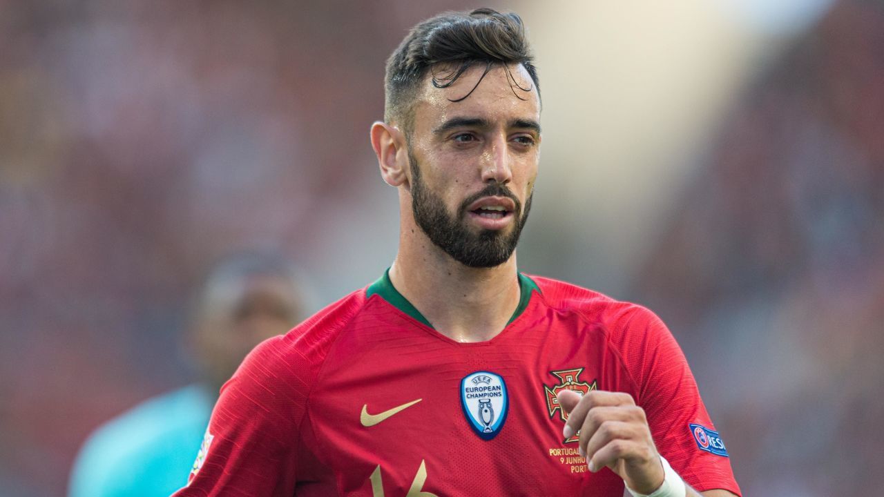 PORTO, PORTUGAL - JUNE 09: Bruno Fernandes of Portugal looks on during the UEFA Nations League Final between Portugal and the Netherlands at Estadio do Dragao on June 9, 2019 in Porto, Portugal.