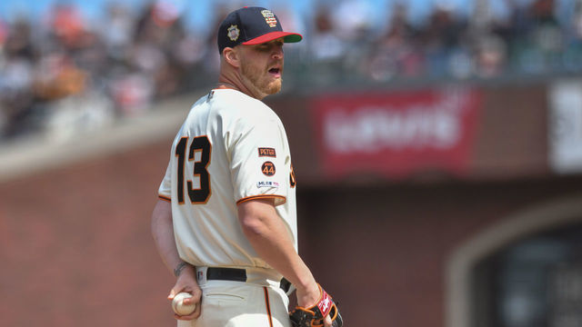 SAN FRANCISCO, CA - JULY 07: San Francisco Giants Pitcher Will Smith (13) on the mound during the MLB game between the St. Louis Cardinals and the San Francisco Giants on July, 7 2019 at Oracle Park in San Francisco Ca.