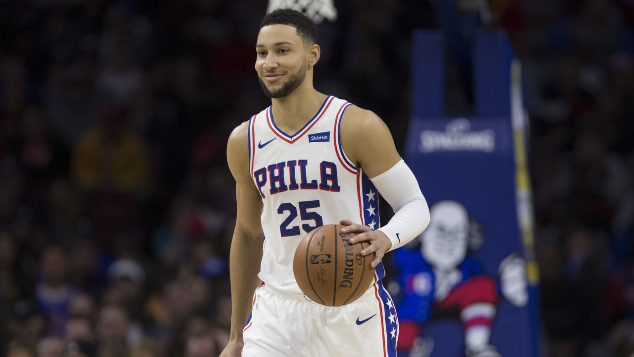 PHILADELPHIA, PA - OCTOBER 27: Ben Simmons #25 of the Philadelphia 76ers dribbles the ball against the Charlotte Hornets at the Wells Fargo Center on October 27, 2018 in Philadelphia, Pennsylvania.