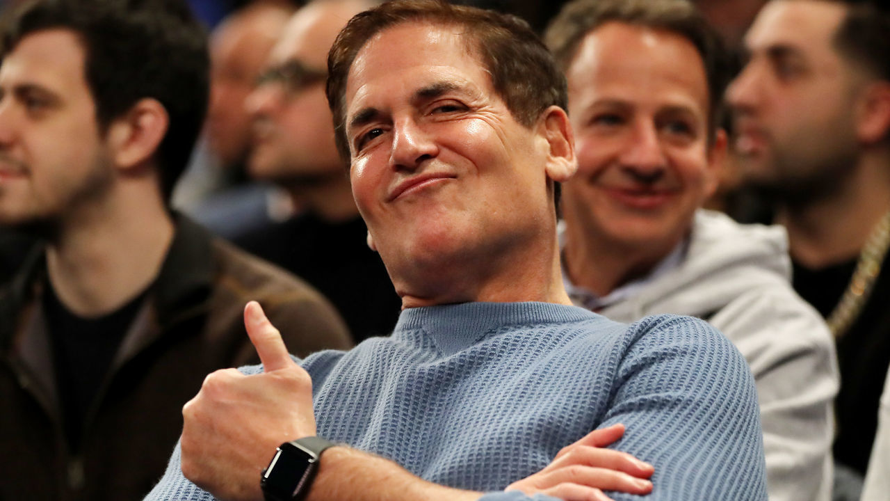 NEW YORK, NEW YORK - JANUARY 30: Dallas Mavericks Mark Cuban smiles during the game between the New York Knicks and the Dallas Mavericks at Madison Square Garden on January 30, 2019 in New York City.
