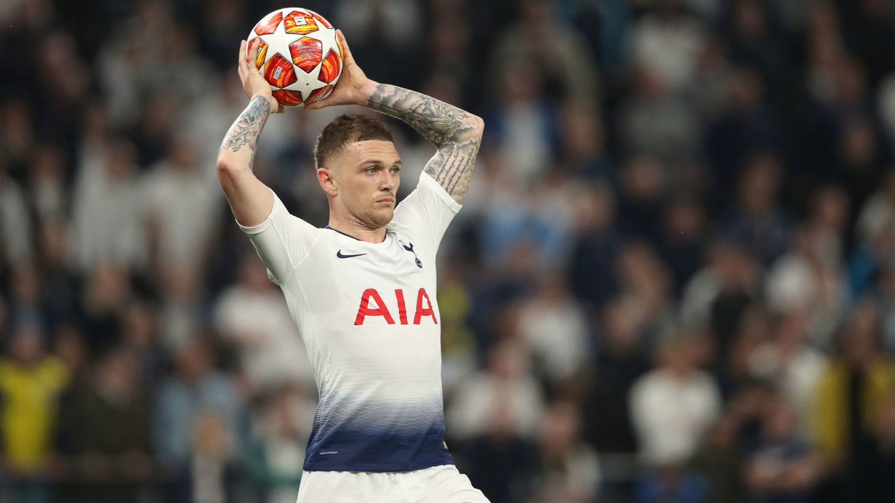 LONDON, ENGLAND - APRIL 30: Kieran Trippier of Tottenham during the UEFA Champions League Semi Final first leg match between Tottenham Hotspur and Ajax at at the Tottenham Hotspur Stadium on April 30, 2019 in London, England.