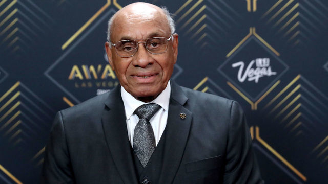 LAS VEGAS, NEVADA - JUNE 19: Willie O'Ree arrives at the 2019 NHL Awards at the Mandalay Bay Events Center on June 19, 2019 in Las Vegas, Nevada.