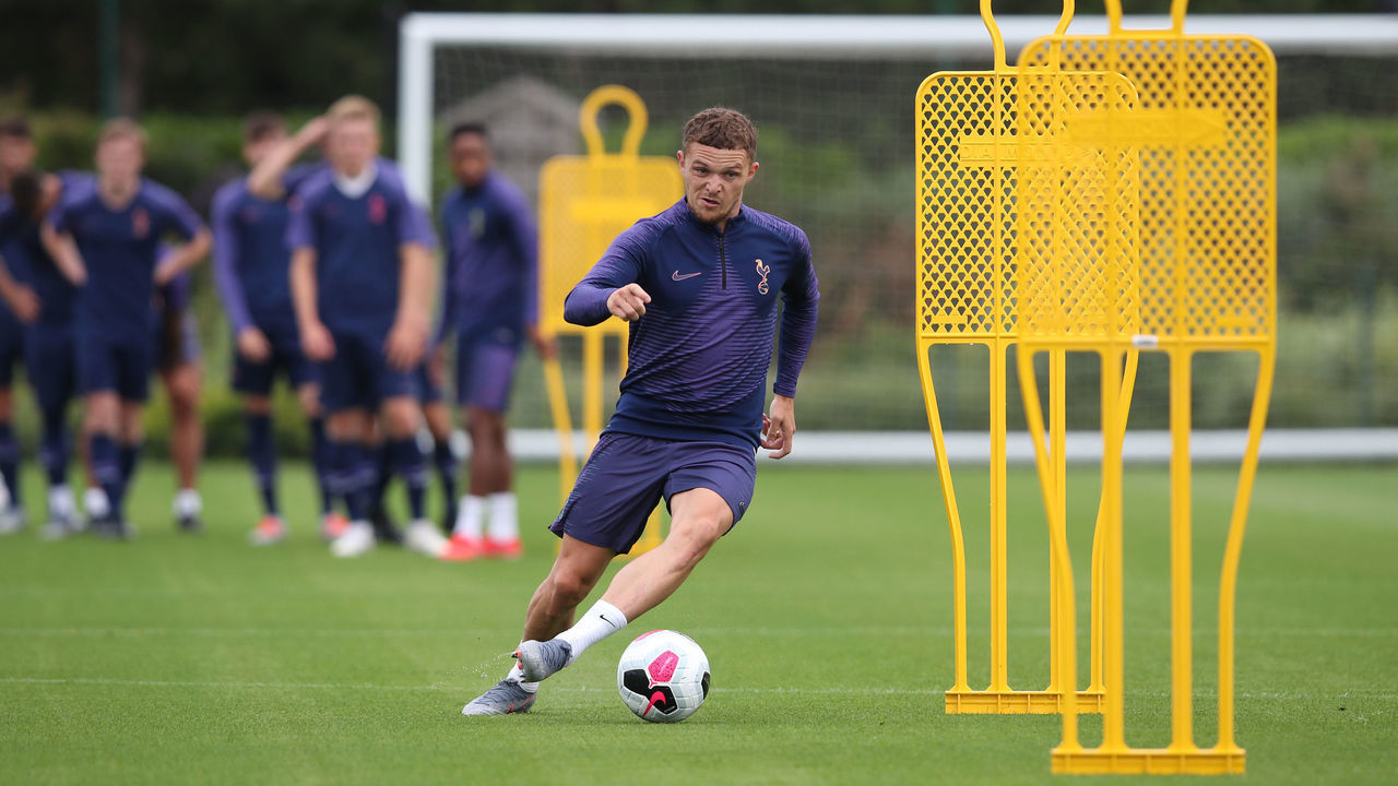 ENFIELD, ENGLAND - JULY 09: Kieran Trippier of Tottenham Hotspur during a Tottenham Hotspur Training session on July 9, 2019 in Enfield, England.