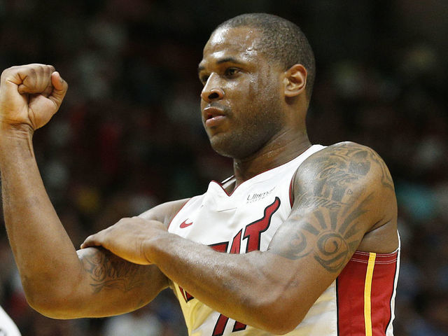 MIAMI, FLORIDA - APRIL 03: Dion Waiters #11 of the Miami Heat celebrates against the Boston Celtics during the second half at American Airlines Arena on April 03, 2019 in Miami, Florida.