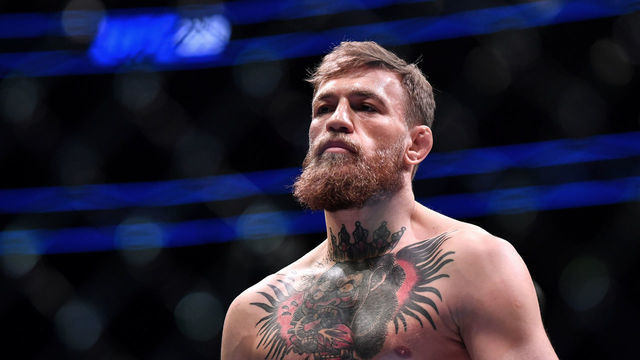 LAS VEGAS, NV - OCTOBER 06: Conor McGregor of Ireland walks to his corner before facing Khabib Nurmagomedov of Russia in their UFC lightweight championship bout during the UFC 229 event inside T-Mobile Arena on October 6, 2018 in Las Vegas, Nevada.