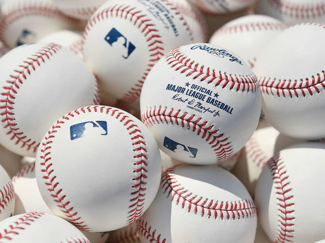 CHICAGO, ILLINOIS - JULY 13: A detailed view of baseballs during batting practice prior to the start of the game between the Chicago Cubs and the Pittsburgh Pirates at Wrigley Field on July 13, 2019 in Chicago, Illinois.