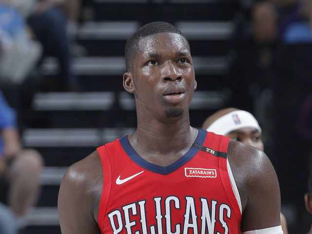 SACRAMENTO, CA - APRIL 7: Cheick Diallo #13 of the New Orleans Pelicans looks on during the game against the Sacramento Kings on April 7, 2019 at Golden 1 Center in Sacramento, California. NOTE TO USER: User expressly acknowledges and agrees that, by downloading and or using this photograph, User is consenting to the terms and conditions of the Getty Images Agreement. Mandatory Copyright Notice: Copyright 2019 NBAE