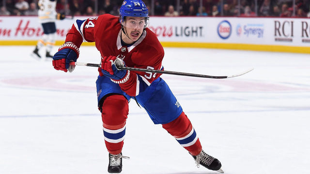 MONTREAL, QC - NOVEMBER 08: Montreal Canadiens left wing Charles Hudon (54) skates towards the play during the Buffalo Sabres versus the Montreal Canadiens game on November 8, 2018, at Bell Centre in Montreal, QC