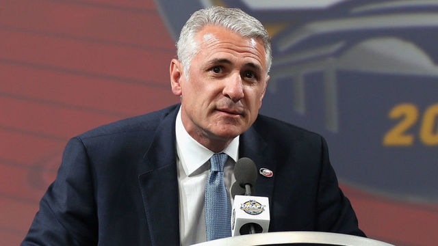 BUFFALO, NY - JUNE 24: General manager Ron Francis of the Carolina Hurricanes speaks at the podium during round one of the 2016 NHL Draft at First Niagara Center on June 24, 2016 in Buffalo, New York.