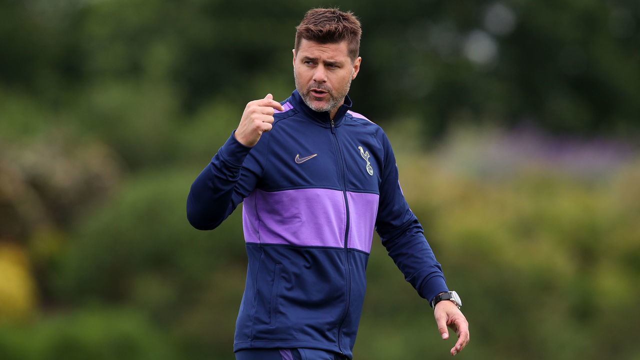 ENFIELD, ENGLAND - JULY 09: Mauricio Pochettino manager of Tottenham Hotspur during a Tottenham Hotspur Training session on July 9, 2019 in Enfield, England.