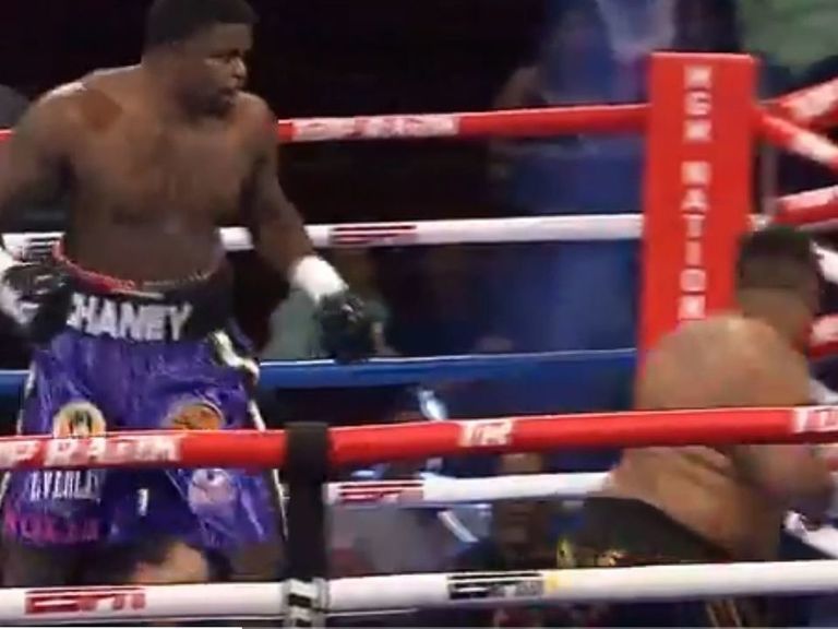 Watch Heavyweight knocks opponent out of ring headfirst
