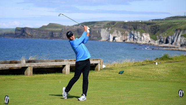PORTRUSH, NORTHERN IRELAND - JULY 20: Brooks Koepka of the United States plays his shot from the sixth tee during the third round of the 148th Open Championship held on the Dunluce Links at Royal Portrush Golf Club on July 20, 2019 in Portrush, United Kingdom.