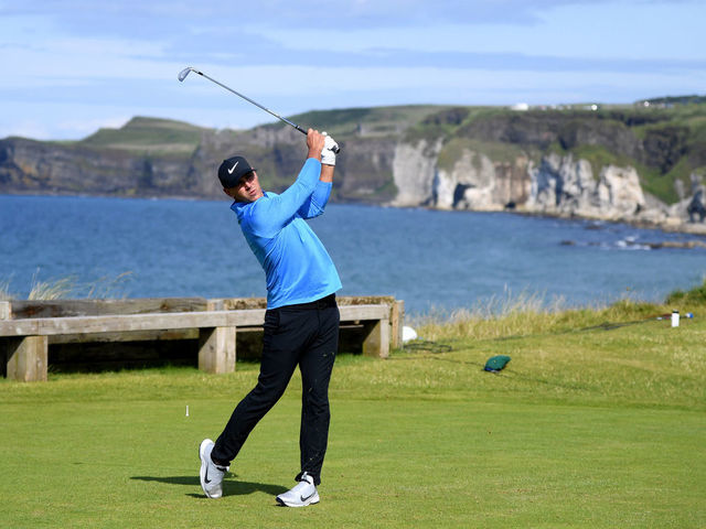 PORTRUSH, NORTHERN IRELAND - JULY 20: Brooks Koepka of the United States plays his shot from the sixth tee during the third round of the 148th Open Championship held on the Dunluce Links at Royal Portrush Golf Club on July 20, 2019 in Portrush, United Kingdom.