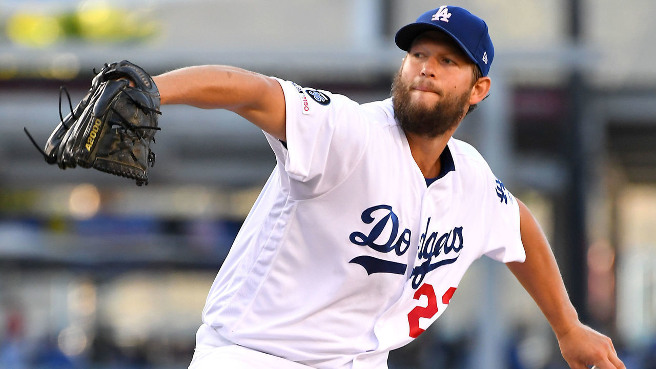 LOS ANGELES, CA - JULY 20: Clayton Kershaw #22 of the Los Angeles Dodgers pitches in the secondinning of the game against the Miami Marlins at Dodger Stadium on July 20, 2019 in Los Angeles, California.