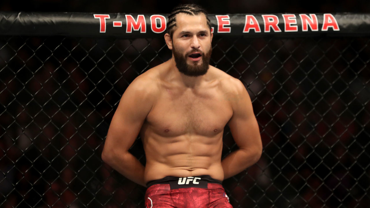 LAS VEGAS, NEVADA - JULY 06: Jorge Masvidal of the United States looks on during a UFC 239 Welterweight Bout against Ben Askren of the United States at T-Mobile Arena on July 06, 2019 in Las Vegas, Nevada.