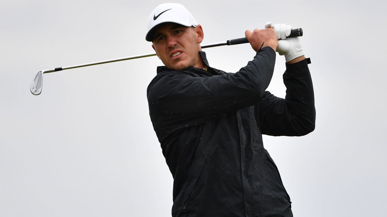 US golfer Brooks Koepka tees off at the 6th green during the final round of the British Open golf Championships at Royal Portrush golf club in Northern Ireland on July 21, 2019.