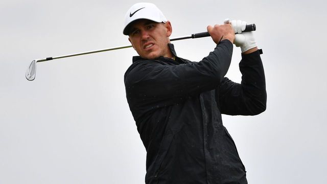US golfer Brooks Koepka tees off at the 6th green during the final round of the British Open golf Championships at Royal Portrush golf club in Northern Ireland on July 21, 2019.