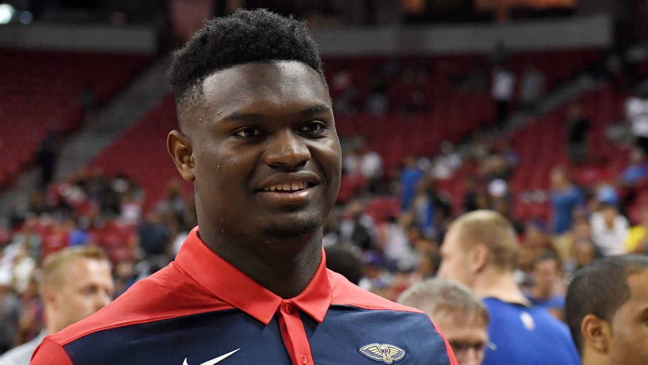 LAS VEGAS, NEVADA - JULY 06: Zion Williamson #1 of the New Orleans Pelicans walks off the court after his team's game against the Washington Wizards during the 2019 NBA Summer League at the Thomas & Mack Center on July 6, 2019 in Las Vegas, Nevada.