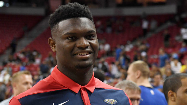 LAS VEGAS, NEVADA - JULY 06: Zion Williamson #1 of the New Orleans Pelicans walks off the court after his team's game against the Washington Wizards during the 2019 NBA Summer League at the Thomas & Mack Center on July 6, 2019 in Las Vegas, Nevada.
