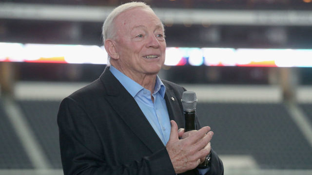 ARLINGTON, TEXAS - MAY 10: Jerry Jones attends a press conference to kick off day one of KAABOO Texas at AT&T Stadium on May 10, 2019 in Arlington, Texas.