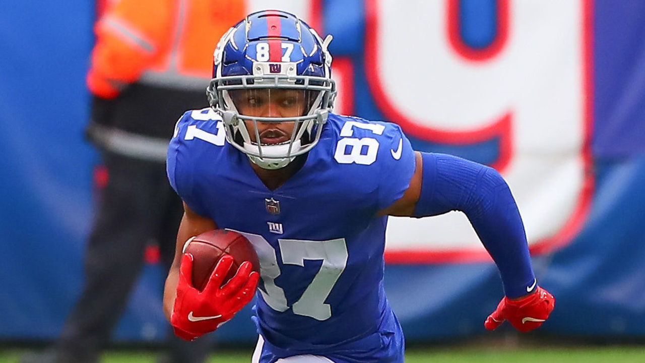 EAST RUTHERFORD, NJ - DECEMBER 30: New York Giants wide receiver Sterling Shepard (87) during the National Football League game between the New York Giants and the Dallas Cowboys on December 30, 2018 at MetLife Stadium in East Rutherford, NJ.