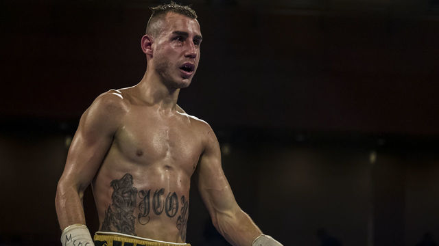 OXON HILL, MD - JULY 19: Maxim Dadashev returns to his corner after the tenth round of his junior welterweight IBF World Title Elimination fight against Subriel Matias (not pictured) at The Theater at MGM National Harbor on July 19, 2019 in Oxon Hill, Maryland.