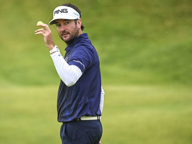 PORTRUSH, NORTHERN IRELAND - JULY 19: Bubba Watson waves his ball to fans after making a birdie putt on the 12th hole green during the second round of the 148th Open Championship held on the Dunluce Links at Royal Portrush Golf Club on July 19, 2019 in Portrush, United Kingdom.