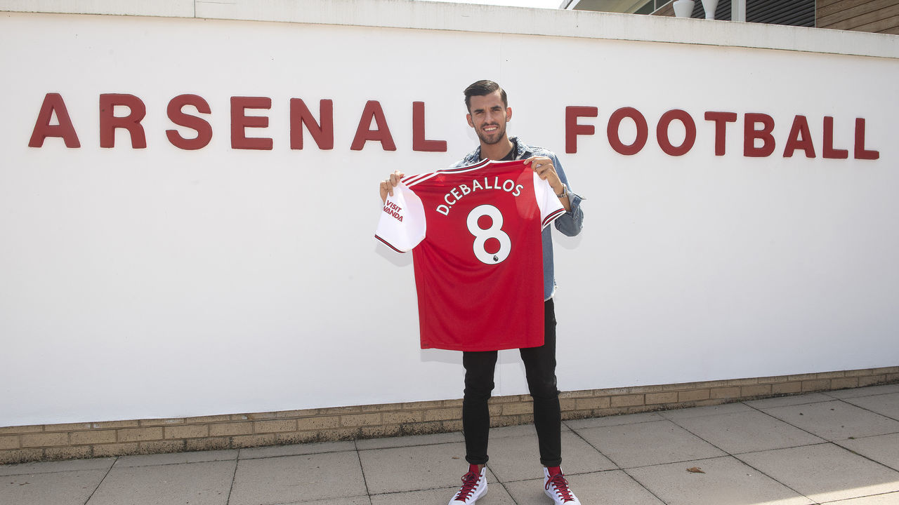 ST ALBANS, ENGLAND - JULY 23: Arsenal unveil new loan signing Dani Ceballos at London Colney on July 23, 2019 in St Albans, England.