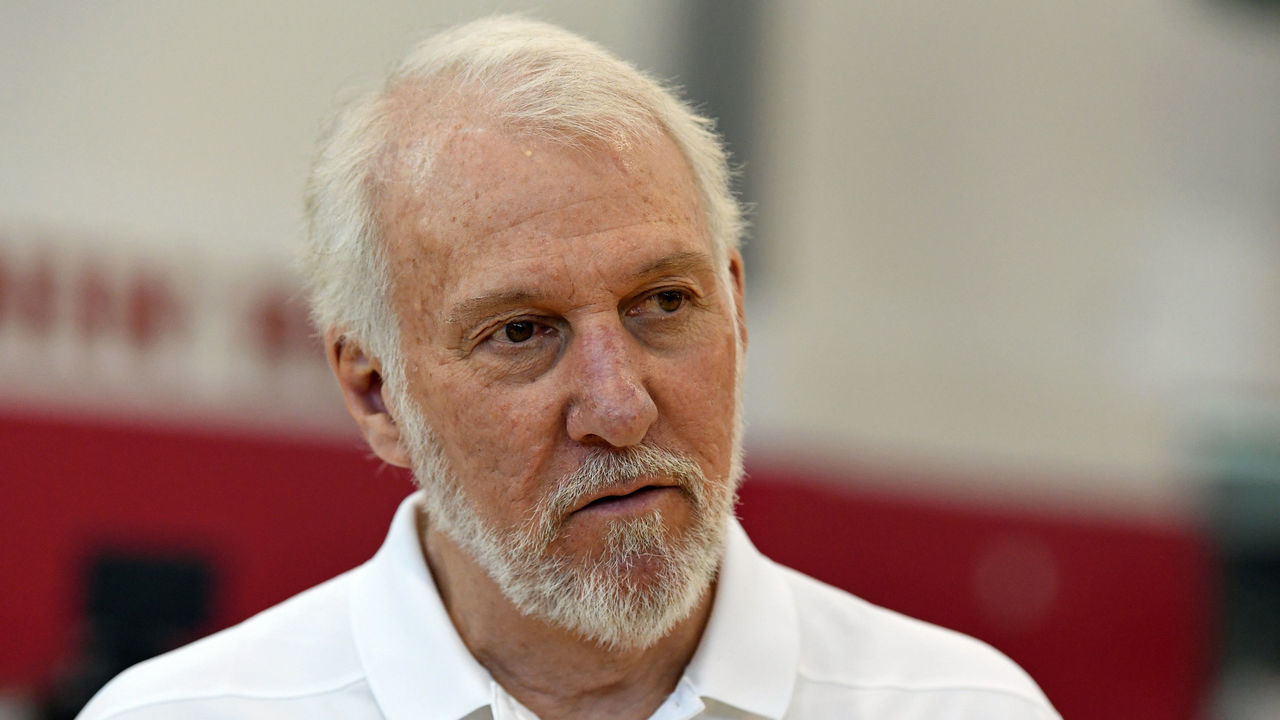 LAS VEGAS, NV - JULY 27: Head coach Gregg Popovich of the United States attends a practice session at the 2018 USA Basketball Men's National Team minicamp at the Mendenhall Center at UNLV on July 27, 2018 in Las Vegas, Nevada.